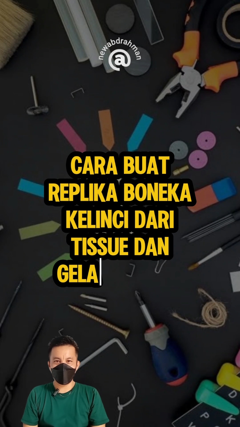 Cara Buat Replika Boneka Kelinci dari tissue dan gelang karet. #craft #kerajinantangan #kerajinan5menit #DIY