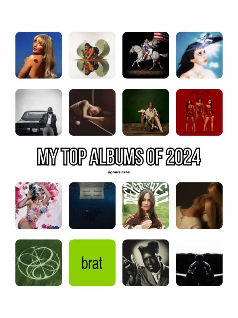 The best of 2024!! Did I miss anyone? #topalbumsof2024 #bestof2024 #musicreviews #musicrecommendations #musictok 