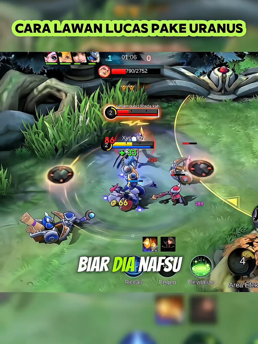 Cara lawan lucas pake uranus #MLBBSkinGifts #MobileLegendsBangBang #MLBB #tutorial 