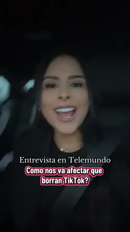 Como nos va afectar que borren TikTok? La entrevista sale hoy a las 10Pm hora Houston por @Telemundo @Marcoantonio🧔 