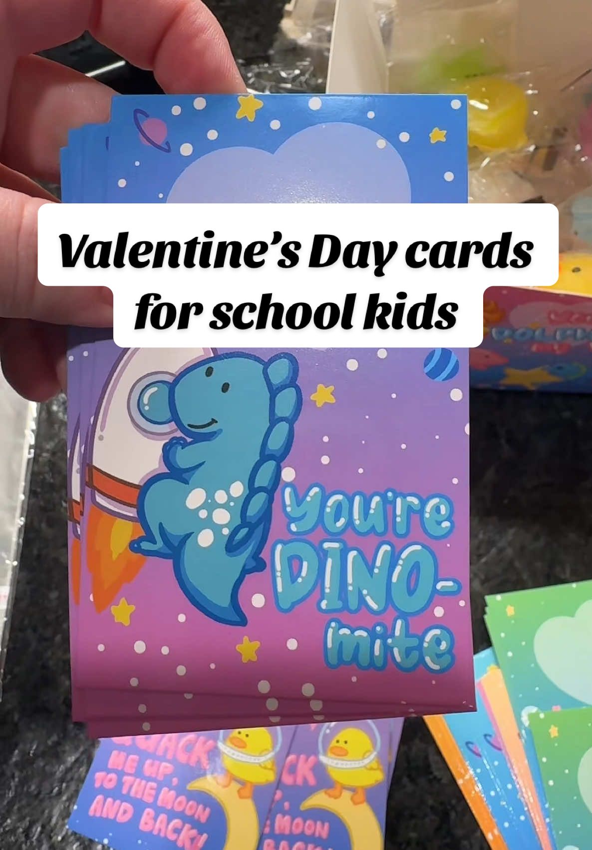 the best Valentine’s Day cards for kids at school!! Their classmates will love these little glow in dark squishies #ValentinesDay #valentinesdaygift #valentinesdaygiftideas #valentinesdaycard 