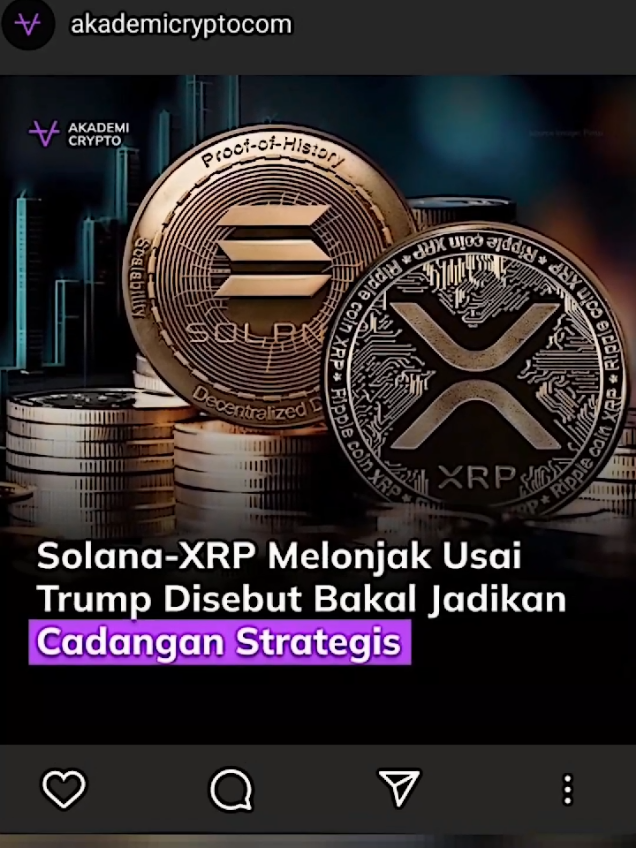 solana-xrp melonjak usai trump sebut cadangan strategis  #xrpmelonjak #xrpgotothemoon #solana #solanacommunity #xrpcommunity #xrp #akademicryptonews #foryou 