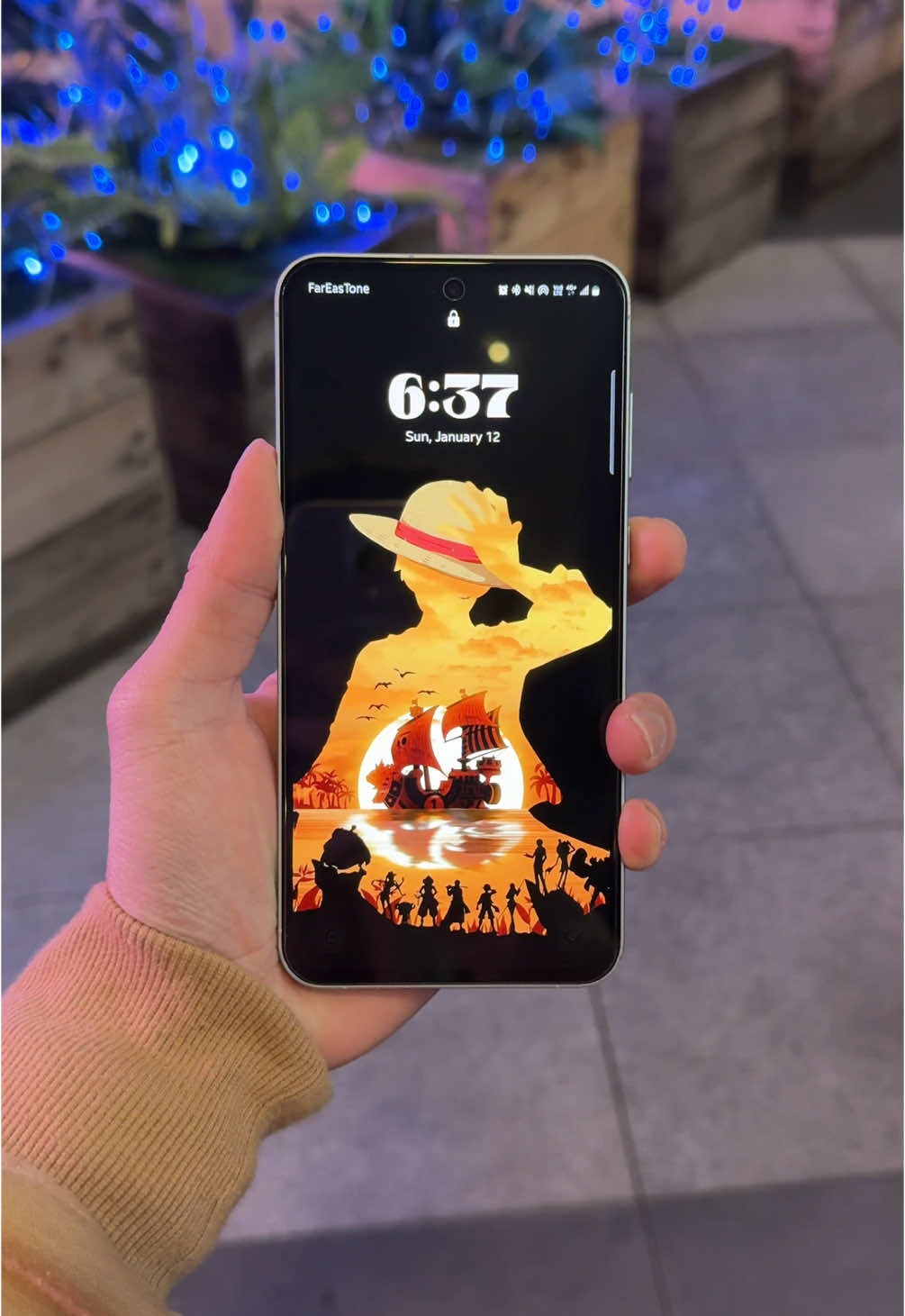 Galaxy A55 x One Piece wallpaper 🔥 #samsung #galaxya55 #lockscreen #wallpaper #onepiece #goodlock 