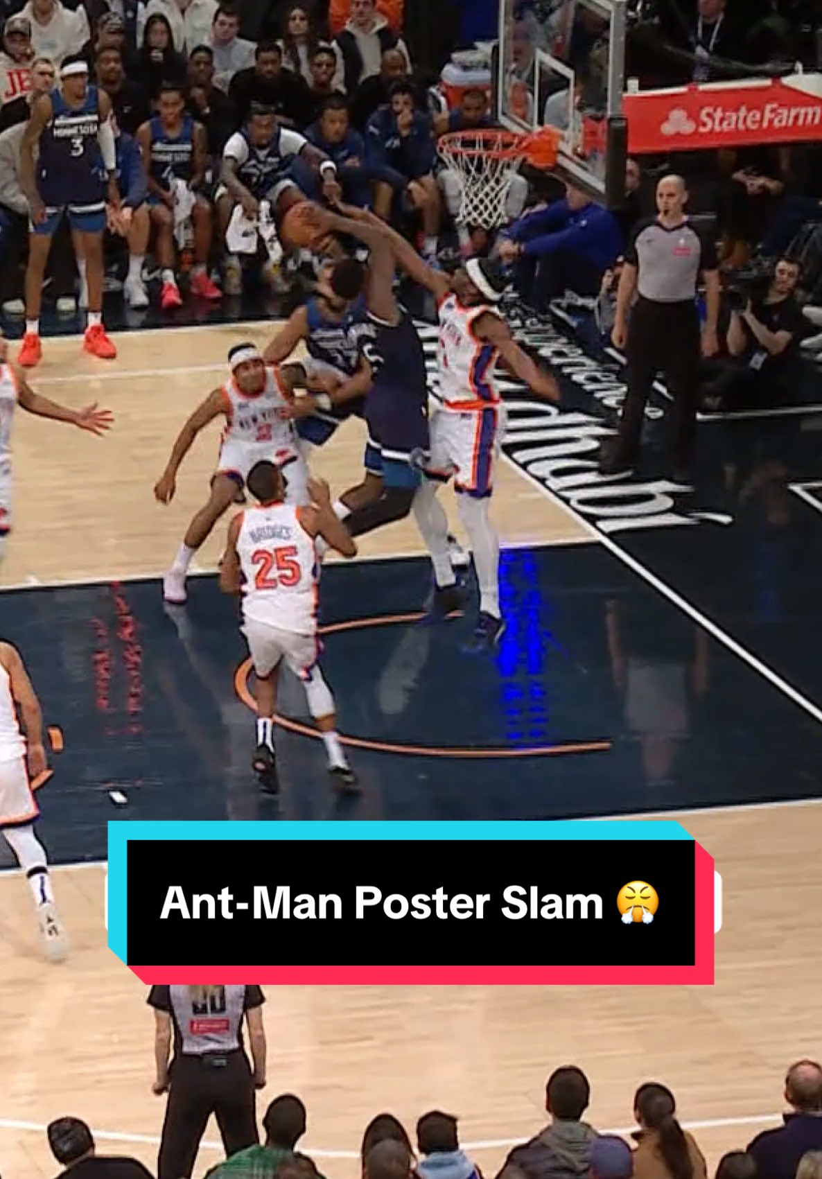 Ant-Man shows off his 🐰 #NBA #basketball #NBAHighlights #AnthonyEdwards #Dunk 