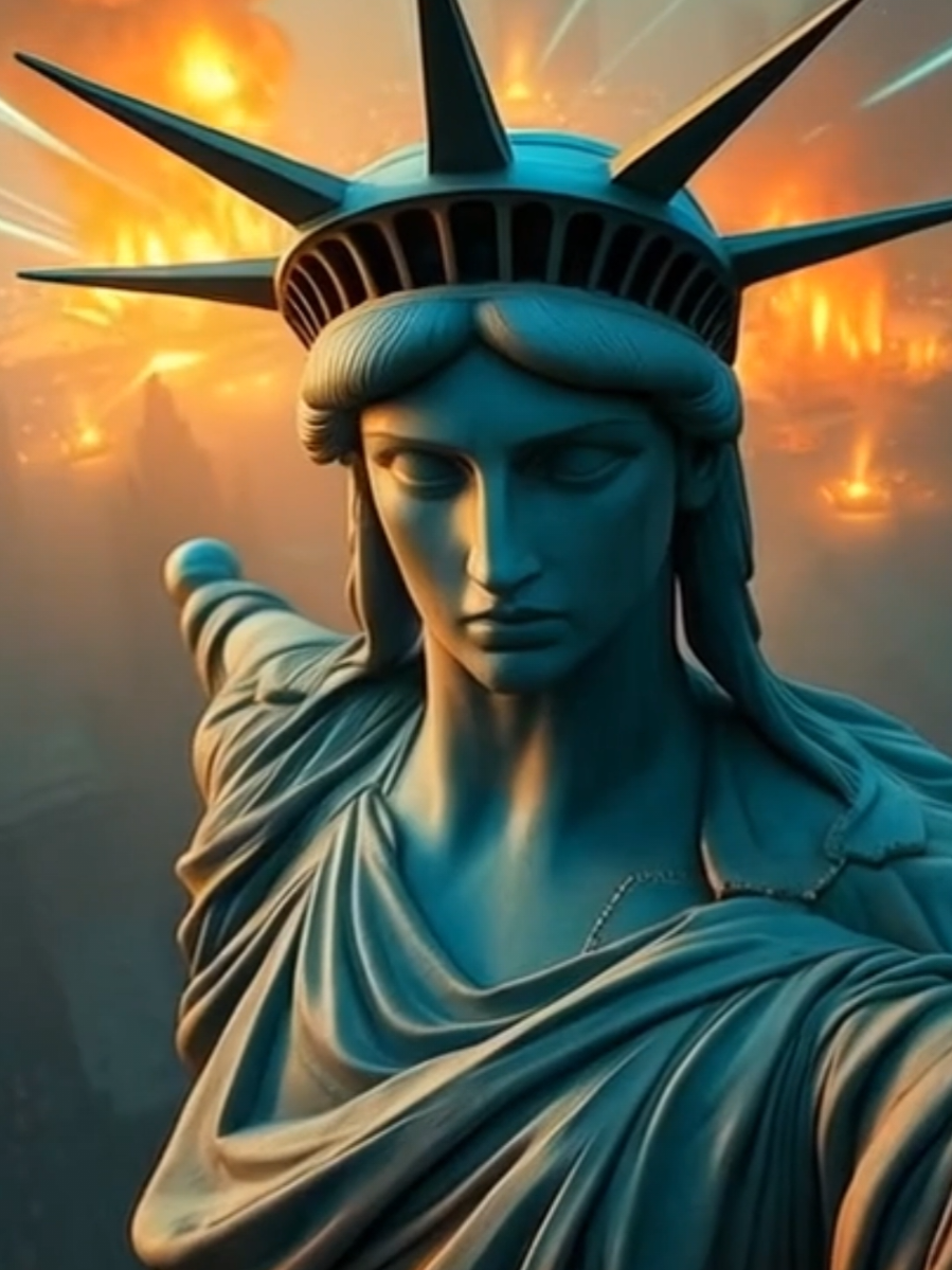 Statue of liberty apocalyptic animation #statueofliberty #eua #ny #ai #animation #future #unitedstates #ukcomedy #uktiktok 