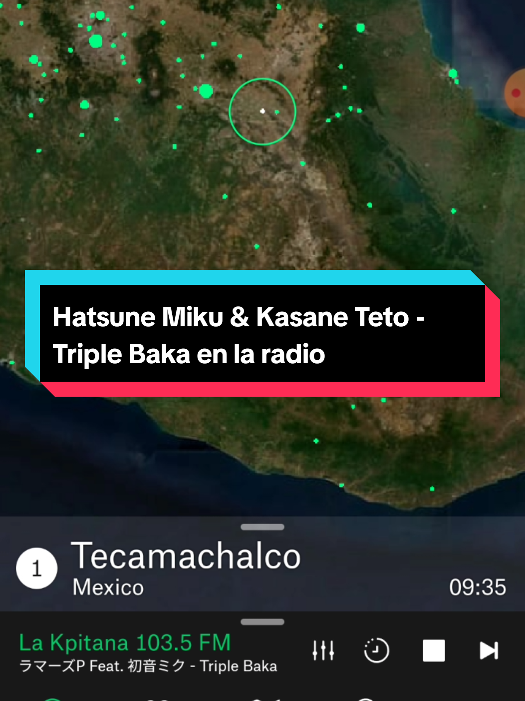 Hatsune Miku & Kasane Teto - Triple Baka en la radio  __________________ información:  estación: La Kpitana 103.5 FM aplicación: Radio Garden  horario: Sábados y Domingos de 7:30am a 12pm hora México  contacto: está en lakpitana.com