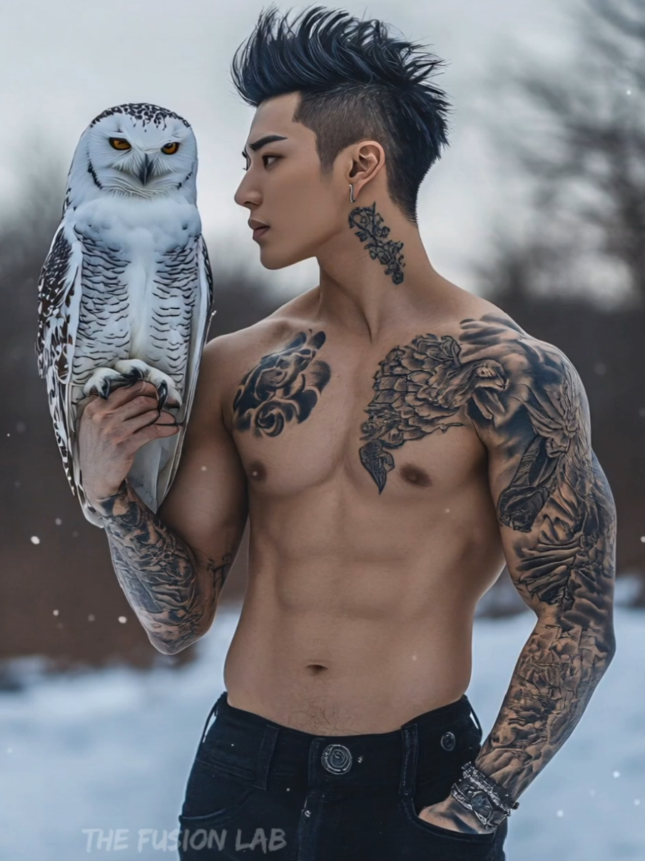 Human and Snowy Owl Fusion #fusion #hybrid #morph #animalfusion #aiart #ai #artificialintelligence  #transform #livewallpaper #fyp #viral 