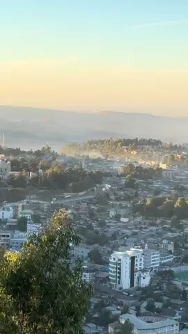 Panorama of city Gondar with Fasil Ghebbi, Royal fortress-city within Gondar, Ethiopia. Imperial palace castle complex is also called Camelot of Africa. #ethiopian_tik_tok🇪🇹🇪🇹🇪🇹🇪🇹 #explore #solotravel #photography 
