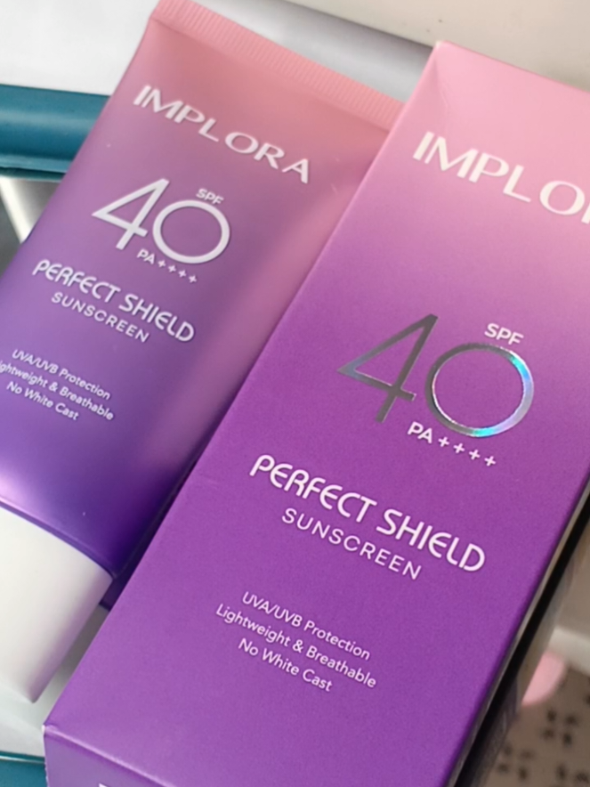 sunscreen favorite🤍💜 #sunscreen #sunscreenimplora #implora #spf #tabirsurya 