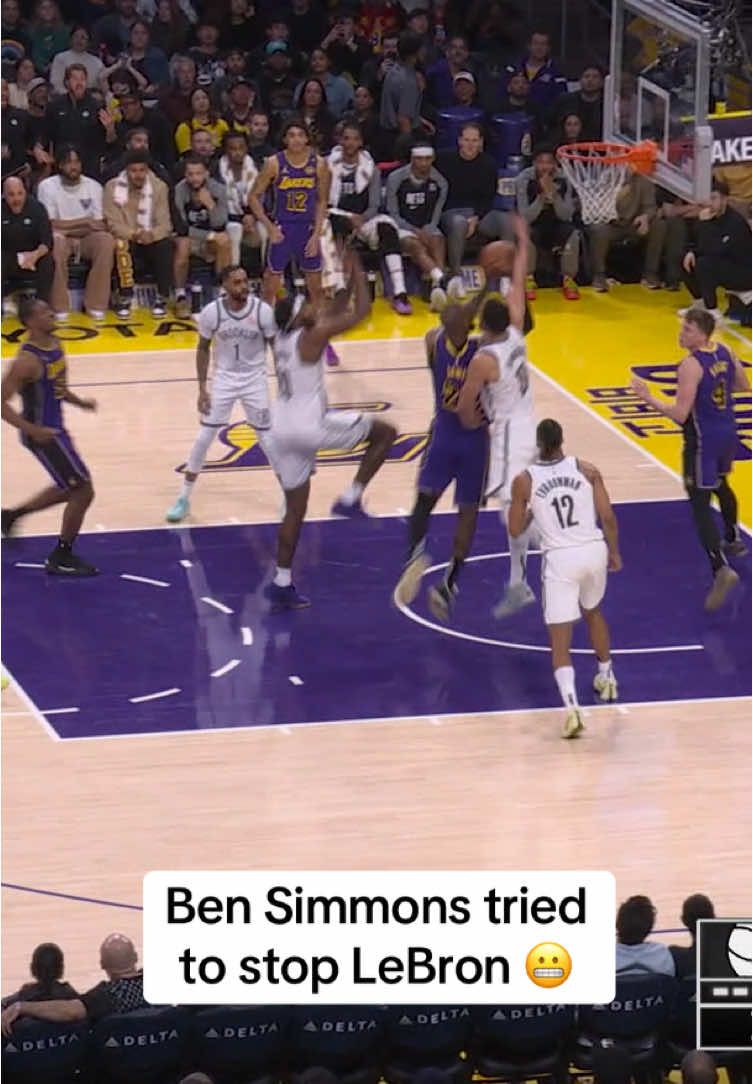 Bron would not be denied 😤 #NBA #basketball #lebron #lakers #bensimmons 