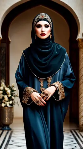 Embrace timeless elegance with luxurious fabrics and intricate details that celebrate the rich heritage of Arabian fashion. 🪬Follow me for more oriental digital art 🪬 #oriental#orient#orientalart#muslim#muslimah#muslimfashion#digitalart#arab#islam#hautecouture#highfashion#middleeast#mode#moda#fashion#fashionstyle#fashionista#hijab#hijabstyle 