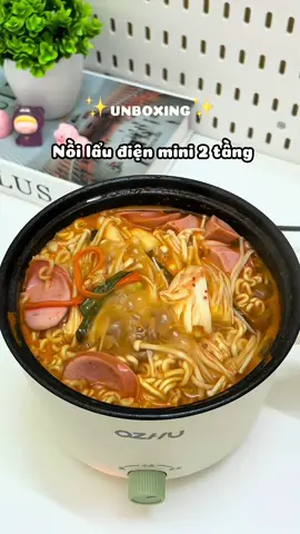 Nồi lẩu mini nhỏ gọn ưng xỉu. Zá hssv mà tiện ghê #noilaudienmini #noilauminidanang #noilaumini2tang #muataitiktok #unboxing #fyp #xuhuong 