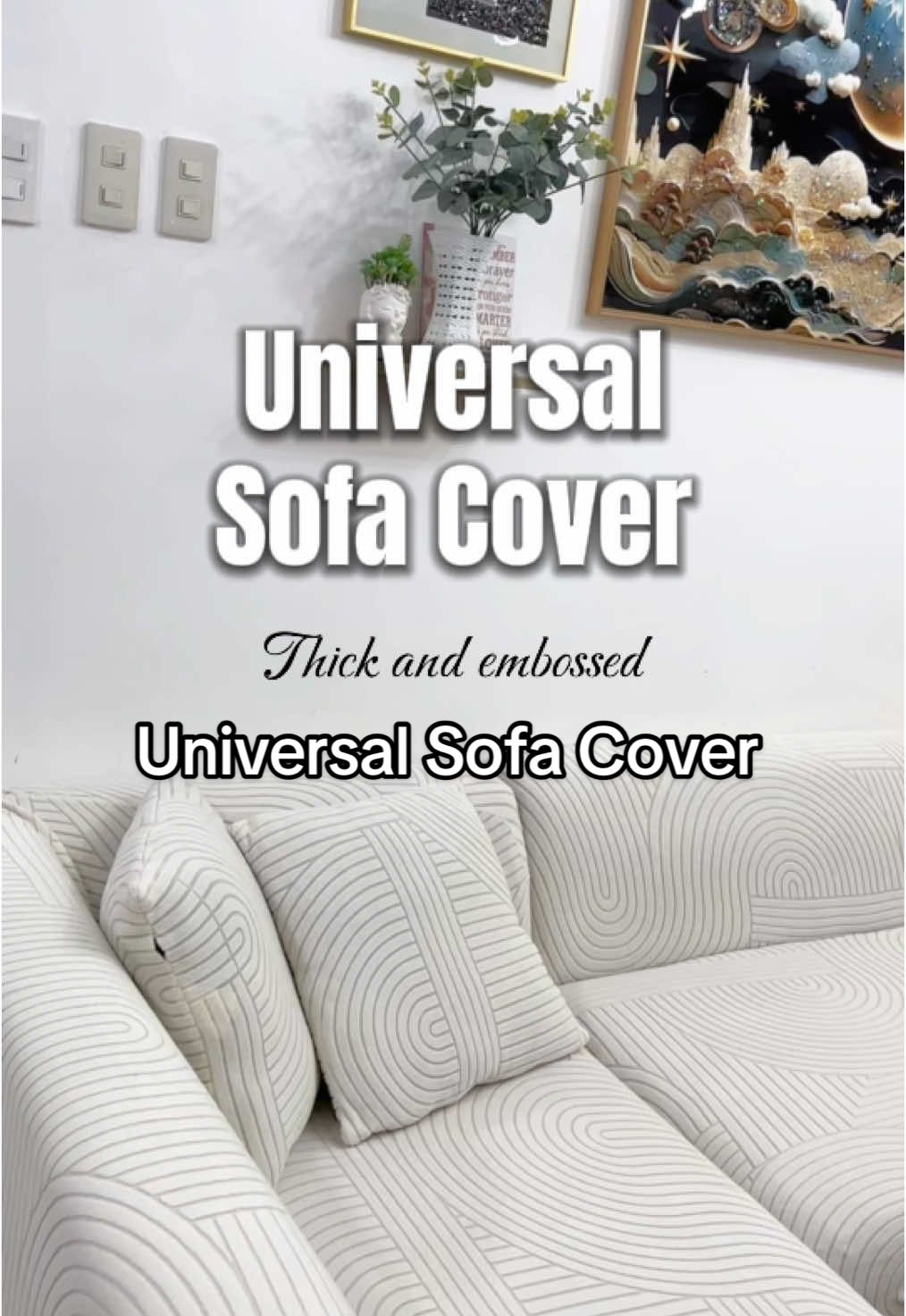 Embossed universal sofa cover available in many designs, color and sizes #sofacover  #sofa  #universalsofacover  #seatcover 