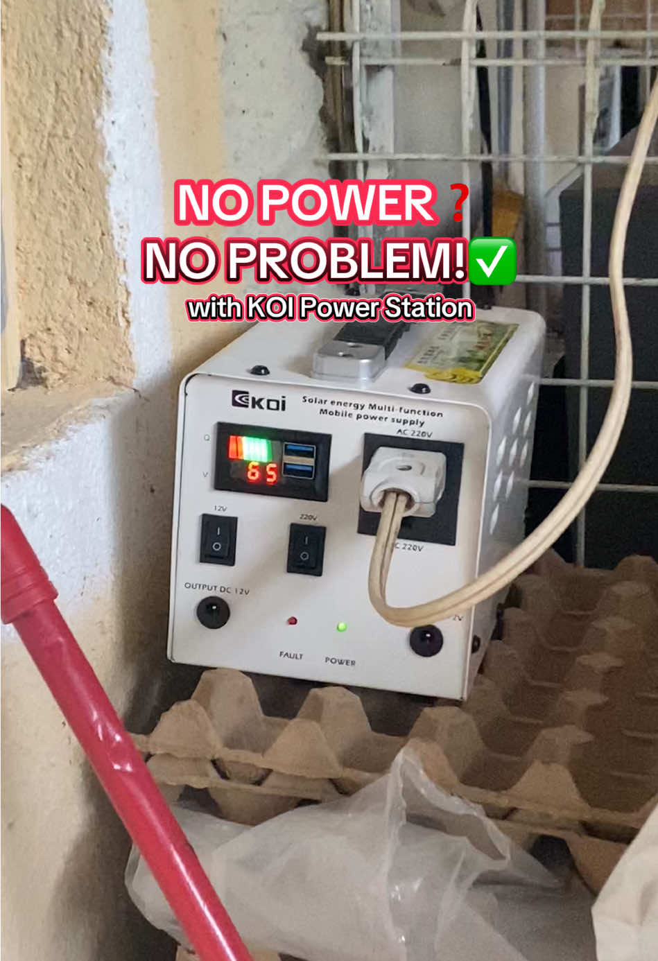 Walang makakapigil sa pag kanta kahit power interruption pa sa power station na to! 😭 #powerstation #portablepowerstation #generator #solarpowerstation #portablegenerator #koi #koipowerstation 