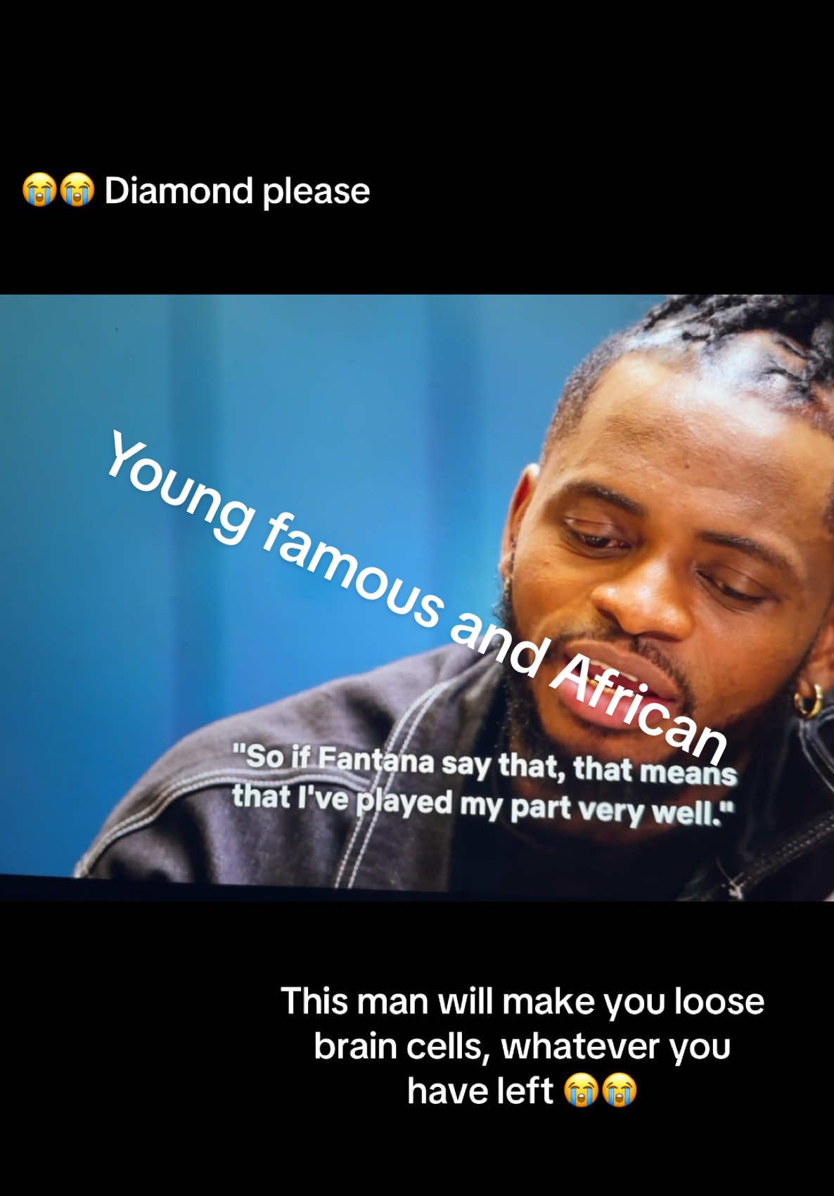 This man is a menace to society 😭may this never find us #diamondplatnumz #youngfamousandafricanseason3 