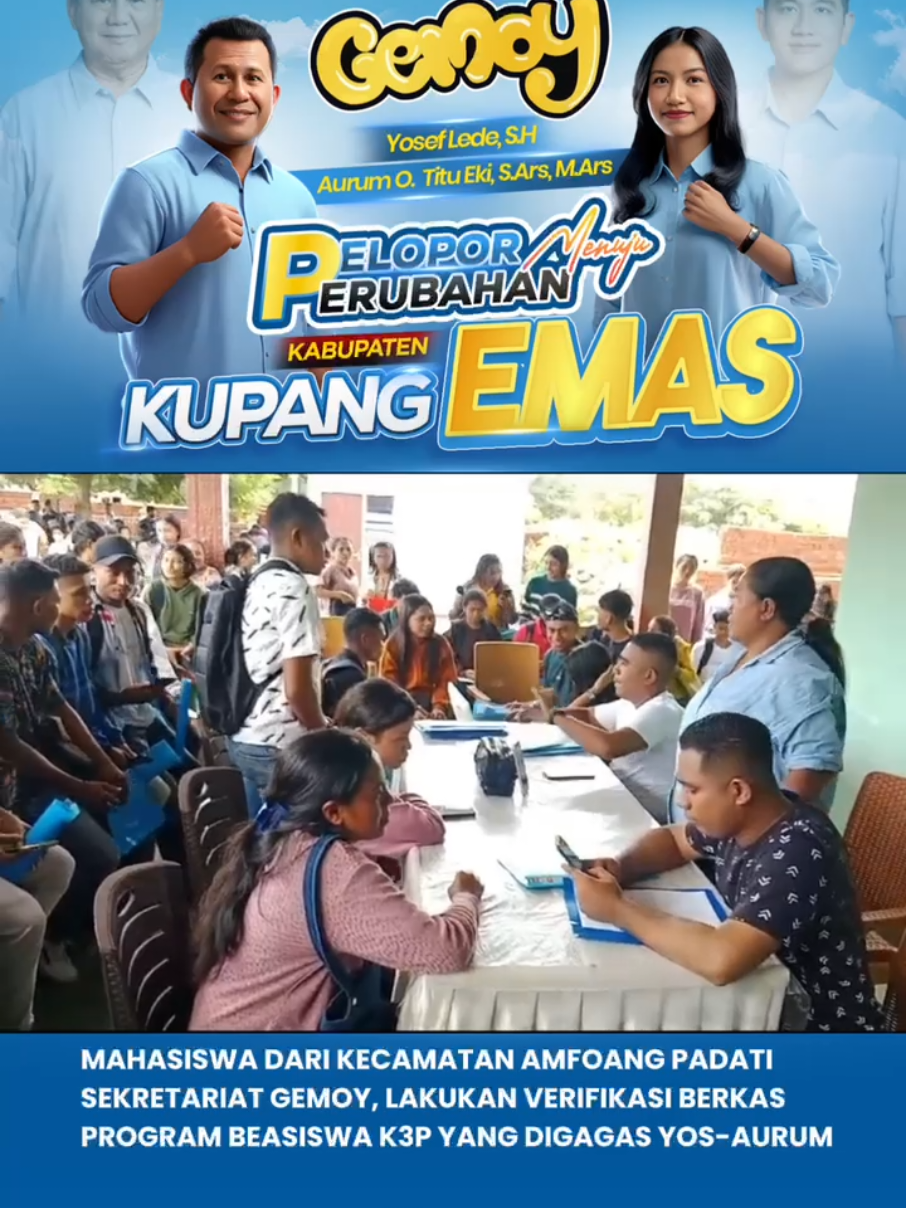 Mahasiswa dari kecamatan Amfoang Padati Sekretariat Gemoy, Lakukan Verifikasi Berkas Program Beasiswa K3P Yang di Gagas Bupati dan Wakil Bupati Terpilih Periode 2025-2030, Bapak Yosef Lede & Ibu Aurum O. Titu Eki. #kartukabupatenkupangpintar #beasiswakuliah  #gemoyofficial #sahabatgemoy #gemoy #yoseflede #yoslede #aurumtitueki #bupati2024 #wakilbupati2024 #prabowosubianto #prabowo #jokowi  #jokowidodopresidenkita  #kaesangpangarep  #gibranrakabuming  #indonesia🇮🇩  #prabowopresiden2024  #gerindra  #partaisolidaritasindonesia #psipartaijokowi #partaigaruda  #partaigeloraindonesia  #partaiprima  #menangpastimenang #relawanproyos #proyos #ambulancegemoy #gemoy04 #gemoy4 #kabupatenkupang  #kupang #pilihanjagoan  #kupangtiktok  #nttpride🏝🔥  #nttpride🏝🔥kupangntt💯  #nttpride🏝🔥fypシviral  #bupativiral #bupatianakmuda #trendingvideo  #kupangstory  #kupangntt #kabupatenkupang #kupang #viralkupang #kupangfyp #berandatiktok #berandafyp #top #viralkupang #kupang #ntt #viralkupang #kupang  #kupangntt #trending #meme #visitntt  #viralntt  #flobamorata  #rakathits  #kupanghitskekinian  #story  #kupangstory  #kupangnow  #kupangshop  #indonesiatimur  #tiktokkupang  #kupanghitz  #rakatntt  #likentt  #kupangnews  #hitsntt #fypシ  #beritahariini #beritakupang #trending  #kupangntt 