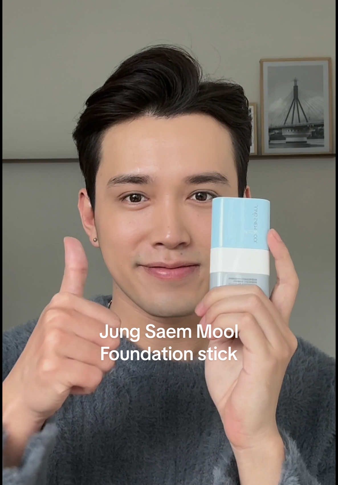 ai nhập ẻm về đi 😅🙏🏻  Slimstick jung saem mool no.2 #makeupformen #foundationstick 