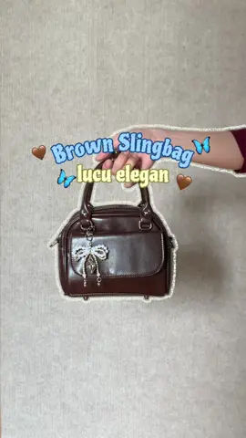 rekomendasi tas slingbag mayza coklat lucuu🤏🏻🥹😍 #tascoklat #slingbagcoklat #brownbag #taskecillucu #fypシ゚ 