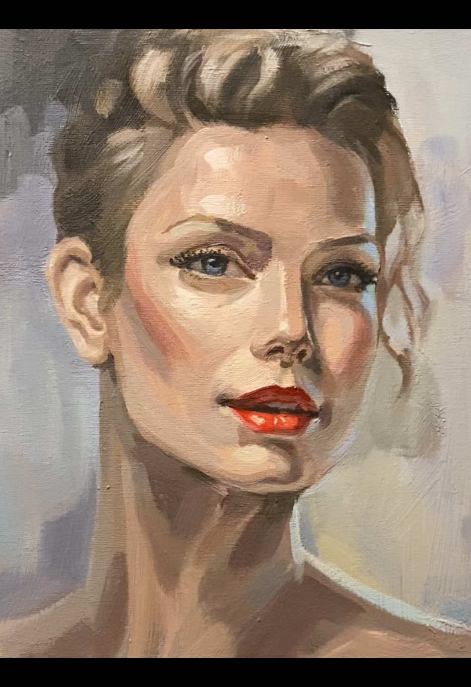 How to paint a portrait with acrylic paints #acrylicpainting #paintingidea #paintingportrait #paintingtechniques #learnwithtiktok  