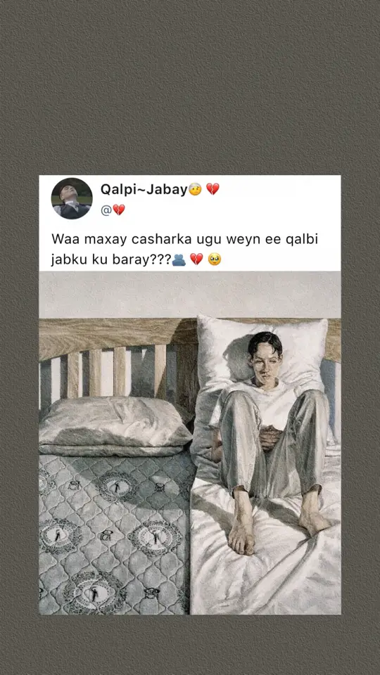 #its_me_armaan10 #qalbijabay #qalbijab😥💔😥 #sadvibes #sadstatus #verifiedaccount #verified_videos #viral #treanding #somalitiktok #tiktokviews #tiktok #fypviraltiktok #foryou #foryoupage #jeceyl #fariimojaceyl #somaliviral #gromwyaccount #viewsproblem 