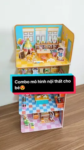 Đồ chơi mô hình lắp ráp nội thất cho bé yêu🏡/ Combo 4 căn phòng đồ chơi lắp ghép nội thất 3D cho bé / #xuhuong #xuhuongtiktok #mevabe #laprap #3d #dochoi #dochoithongminh #dochoichobe #dochoitritue #dochoisangtao #ilovetiktok #embe #combo #mohinh #bupbe #tiktok #tiktokshop 