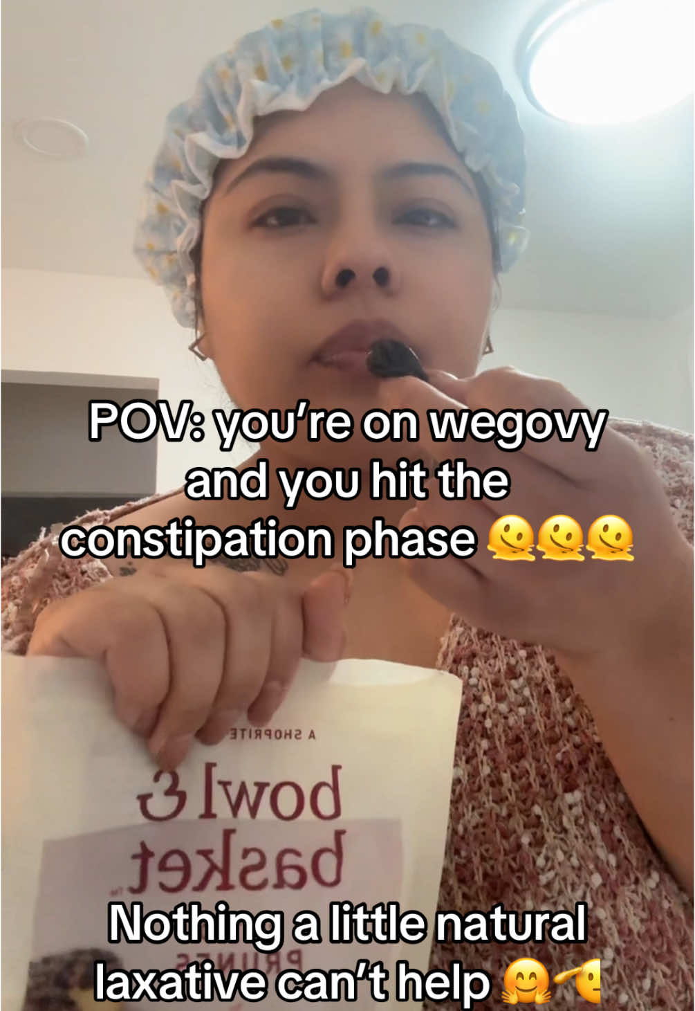 If you’re on weight stay hydrated & eat prunes for constipation 🥵 #wegovy #wegovyjourney #wegovysideeffects #semaglutide 