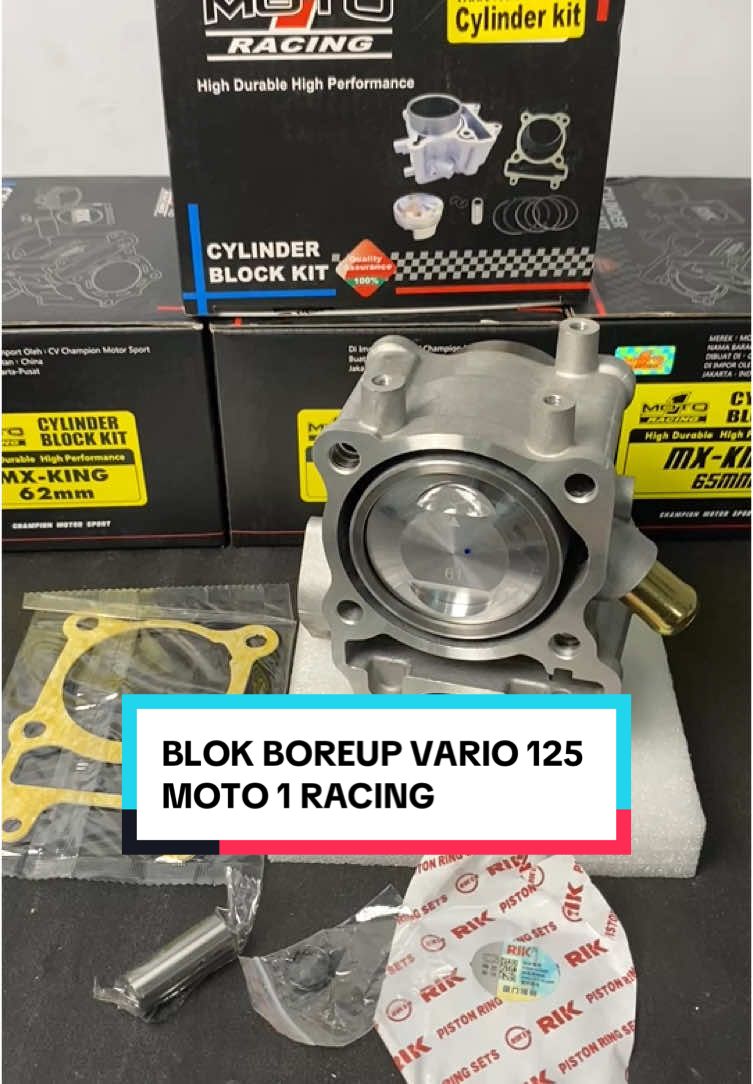 Silahkan yang lagi nyari blok boreup vario 125 up to 150 cc lebih silahkan di checkout saja ya guys mumpung barangnya ready jga  #blok #boreup #vario125 #boreup150cc #moto1racing #moto1 #racing #fyp #viral 