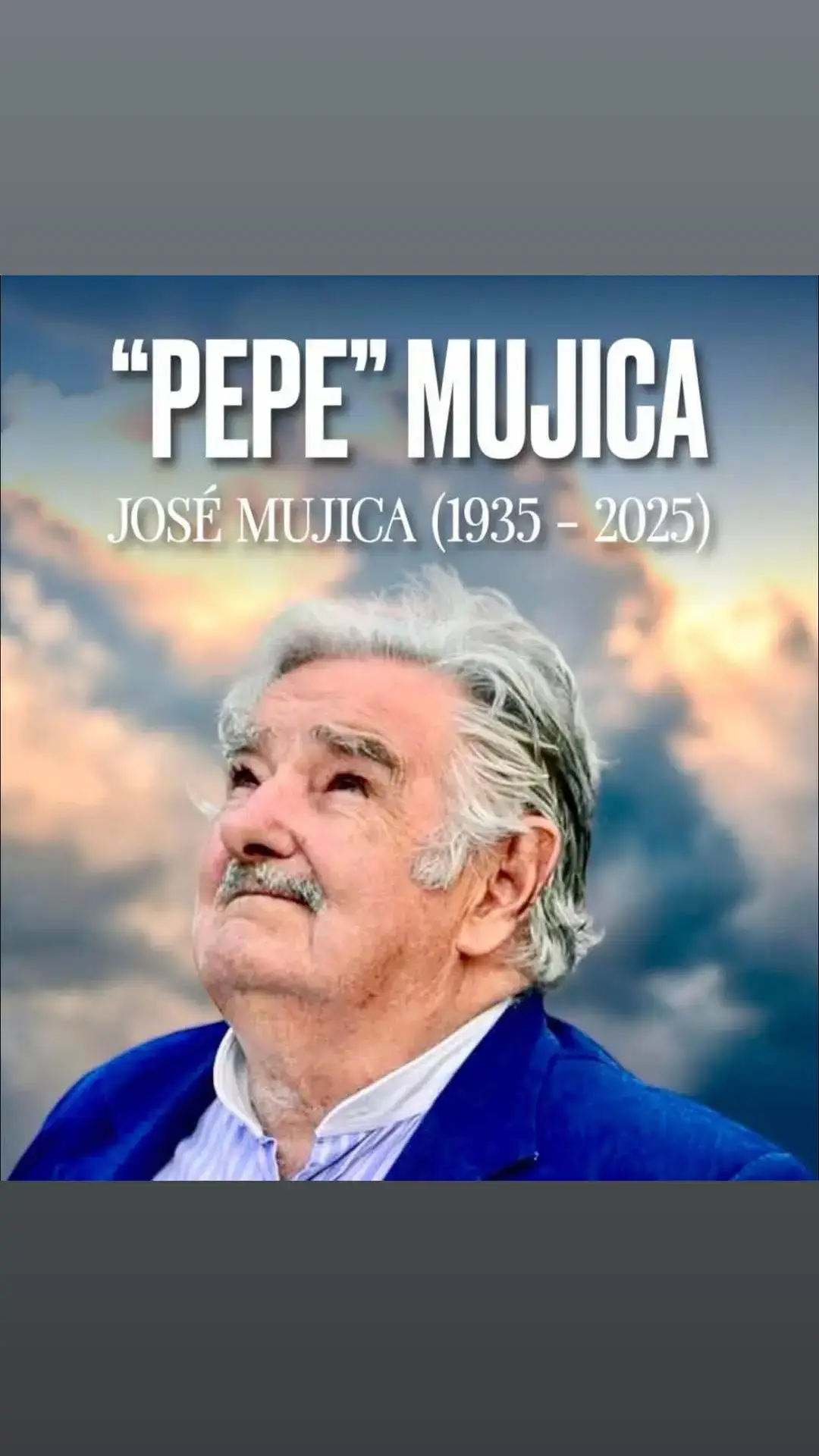 FALLECIÓ “PEPE” MUJICA. José Mujica, el líder y expresidente uruguayo cerró sus ojos para siempre.  Nuestras condolencias a los hermanos uruguayos por la pérdida irremplazable. #PepeMujica #uruguay #vuelaalto #hastalavictoriasiempre 