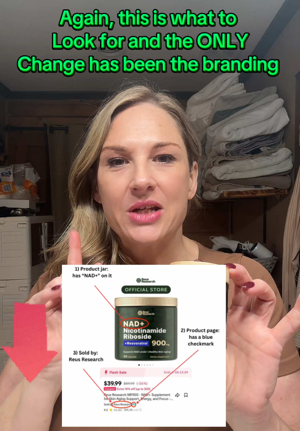 Replying to @leona ellis This explains the only change @Reus Research NAD has made and how to so EASILY make sure you have the correct one! Stop the fakes!!! Reus NAD has the blue verified check mark now! Please watch until the end!!!!  #nad #antiaging #flashsale #ttshop #Skintok #resveratrol #BeautyTok #midlife 