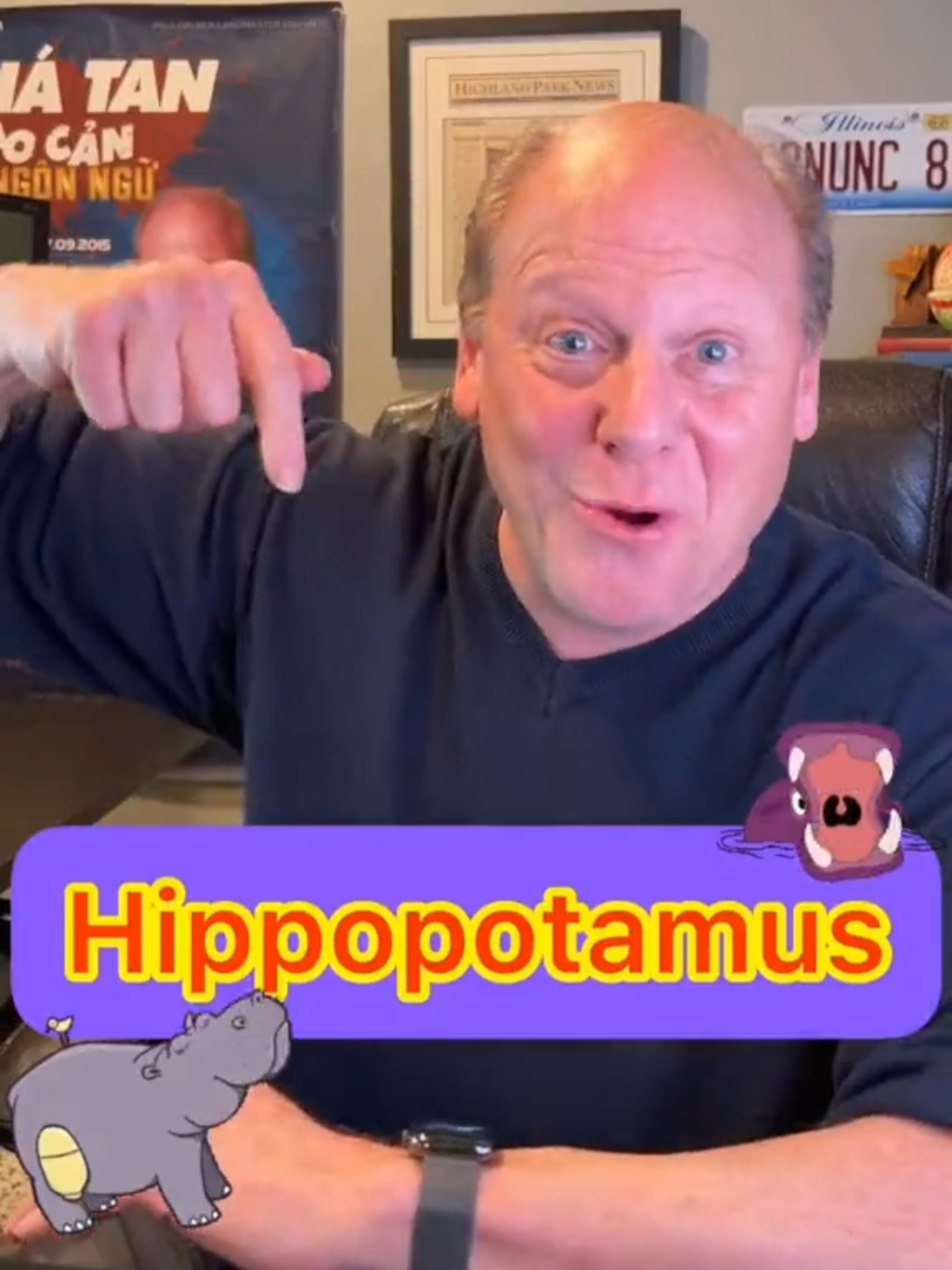 How do you say Hippopotamus?  #hippopotamus #speaklikeanative #englishclass #esl #englishpronunciation #americanaccent #english