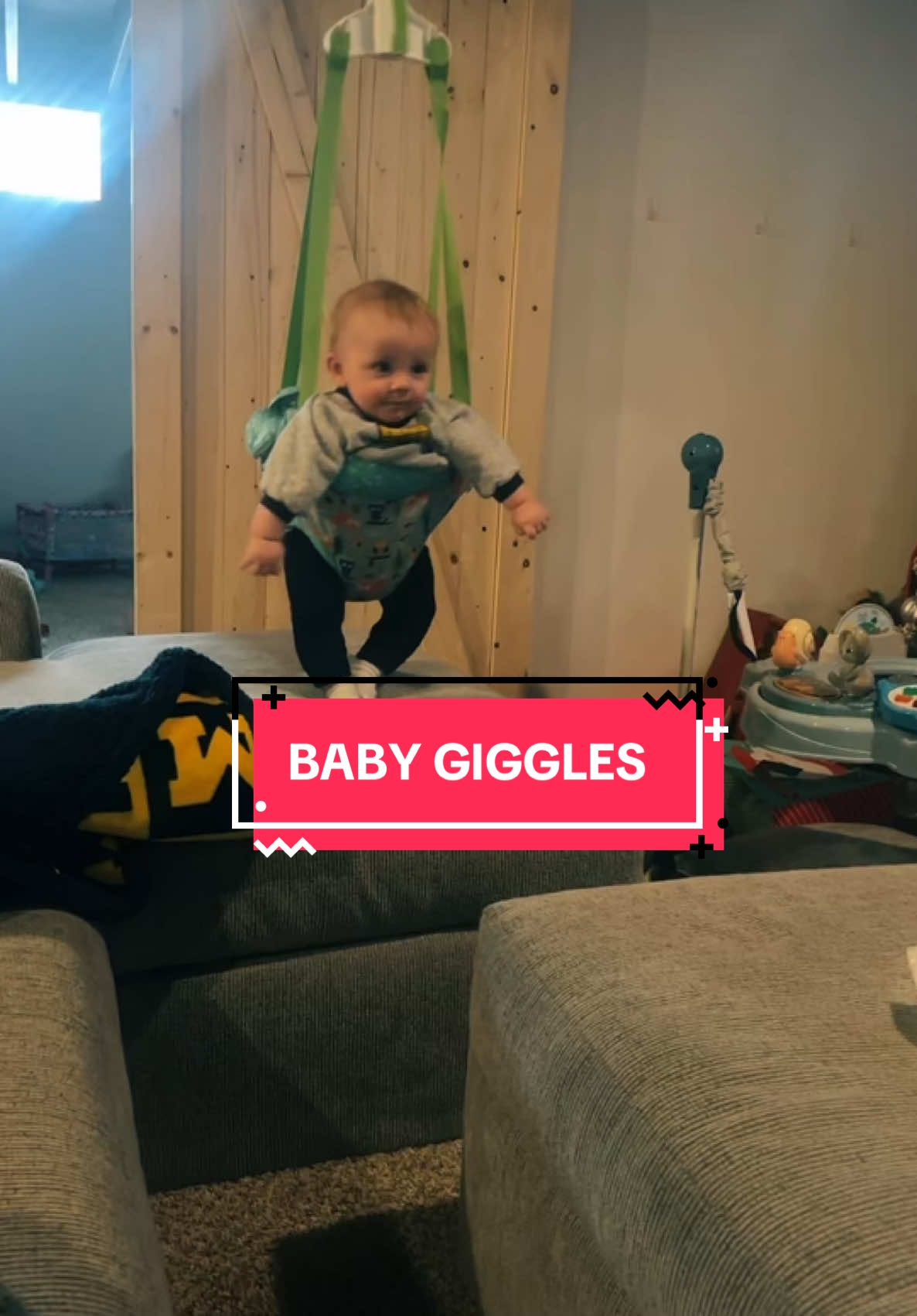 Morning giggles 🥺🥰🤍 my heart is so full with these two! #bigsis #bigsister #babygiggles #baby #cute #family 