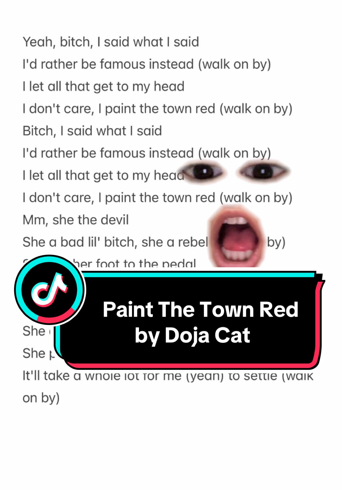 #paintthetownred #dojacat #lyrics #fyp #foryou #foryoupage #fypシ゚ 