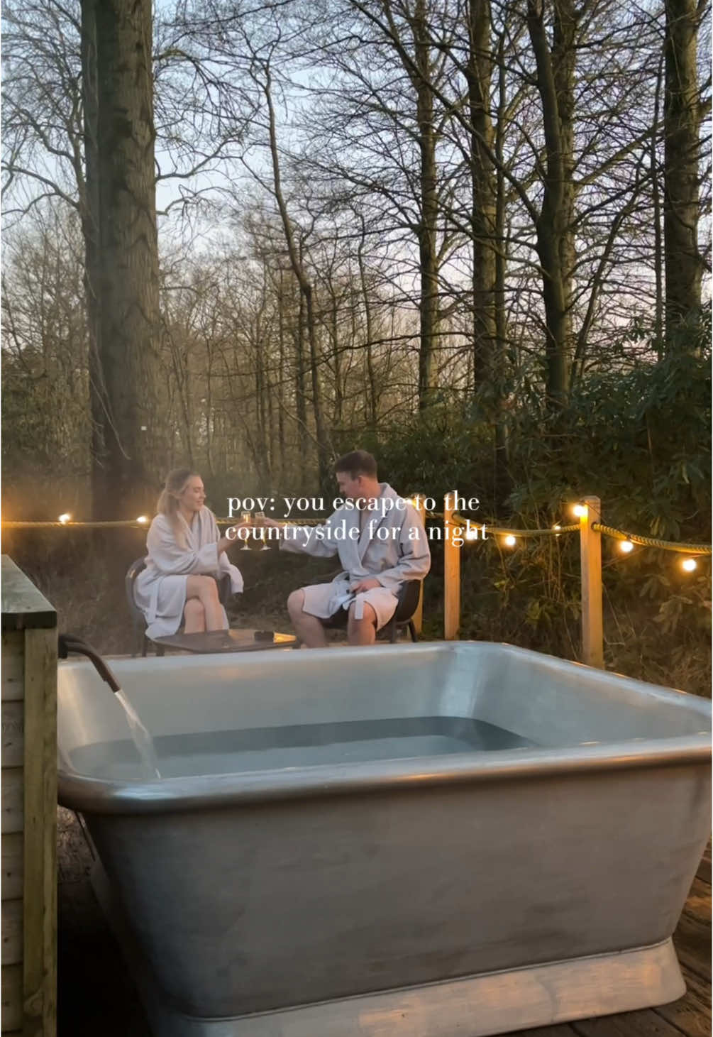 The perfect UK getaway! ✨🌲💌 #ukgetaway #staycation #cabininthewoods #hottub #getaway #ugccreator #contentcreator #fyp 