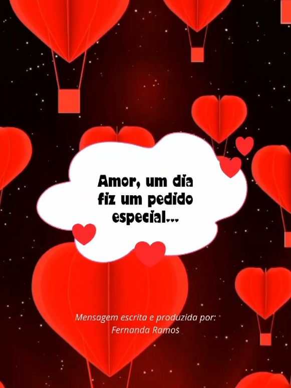 Amor, fiz um pedido especial. ❤✨ #declaracaodeamor #teamo #mensagemdeamor #mensagem #amor 