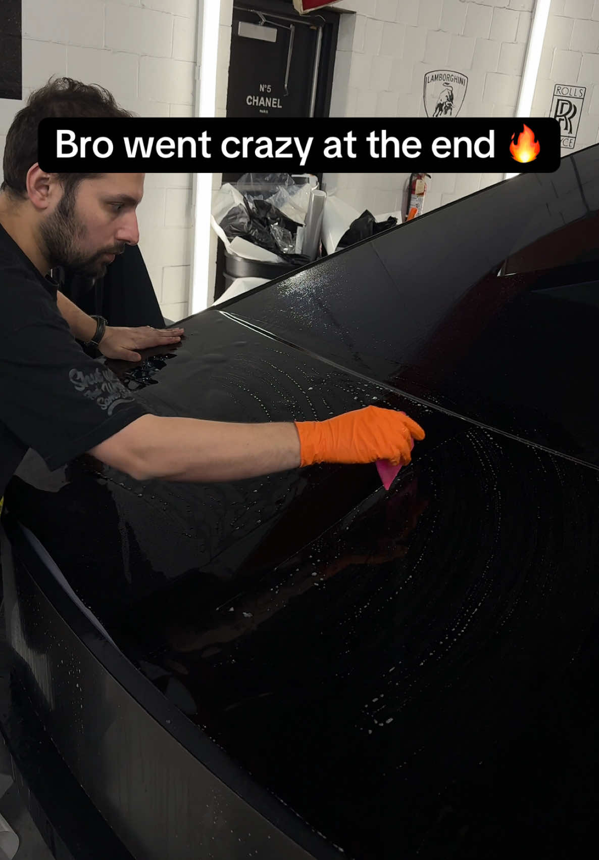 Bro went beast mode at the end 🔥 #wraptors #cybertruck #ppf #cyberbeast #paintprotectionfilm #tesla 