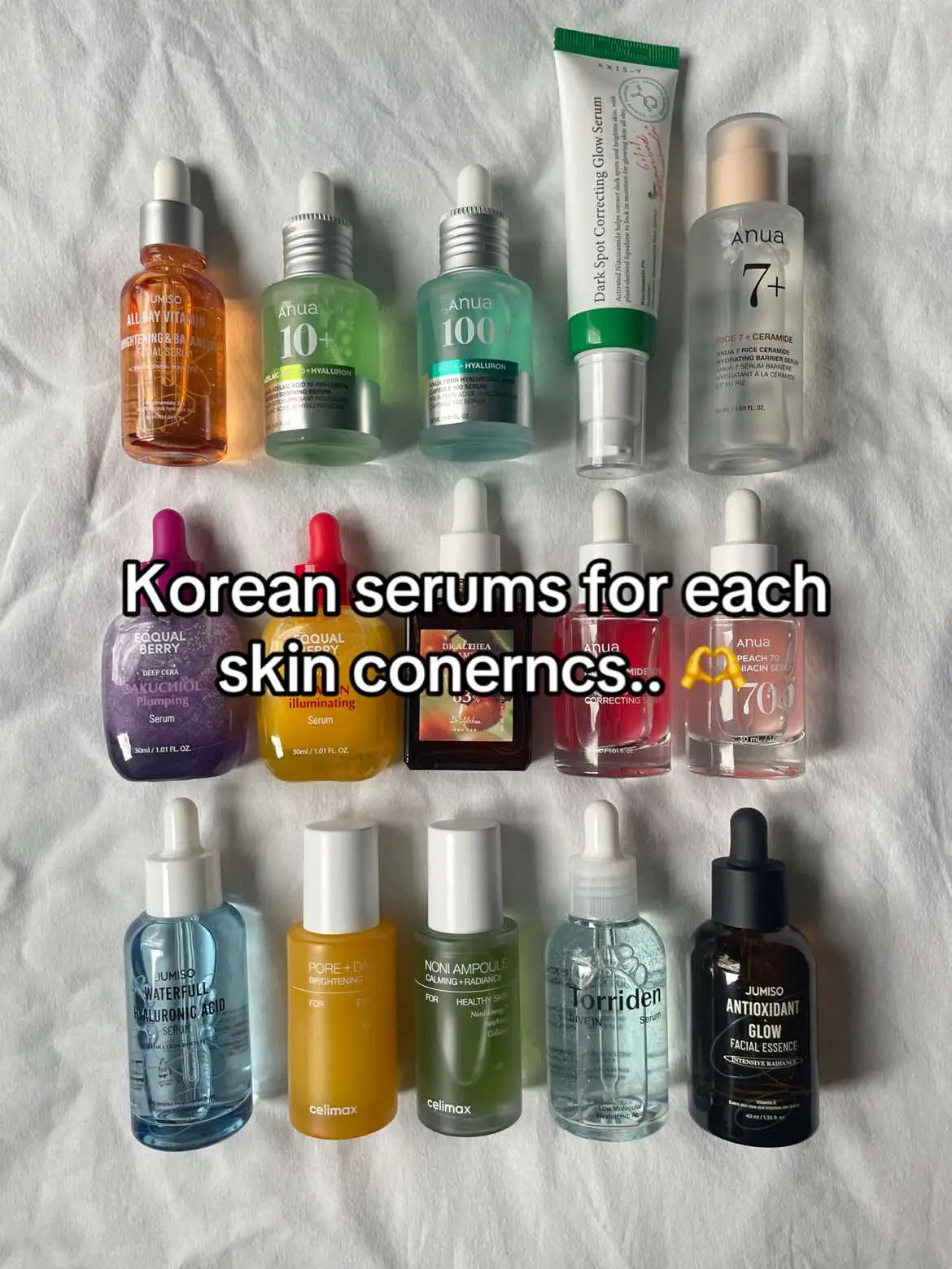 What‘s your favorite serum? 🤭 #koreanskincare #kskincare #serum #serums #skin #concern #skinconcern #acnemarks #darkspots #dry #dehydrated #texturedskin #pores #anua #dralthea #equalberry #jumiso #torriden #celimax #fy #fyp #foryou #foryoupage #viral 