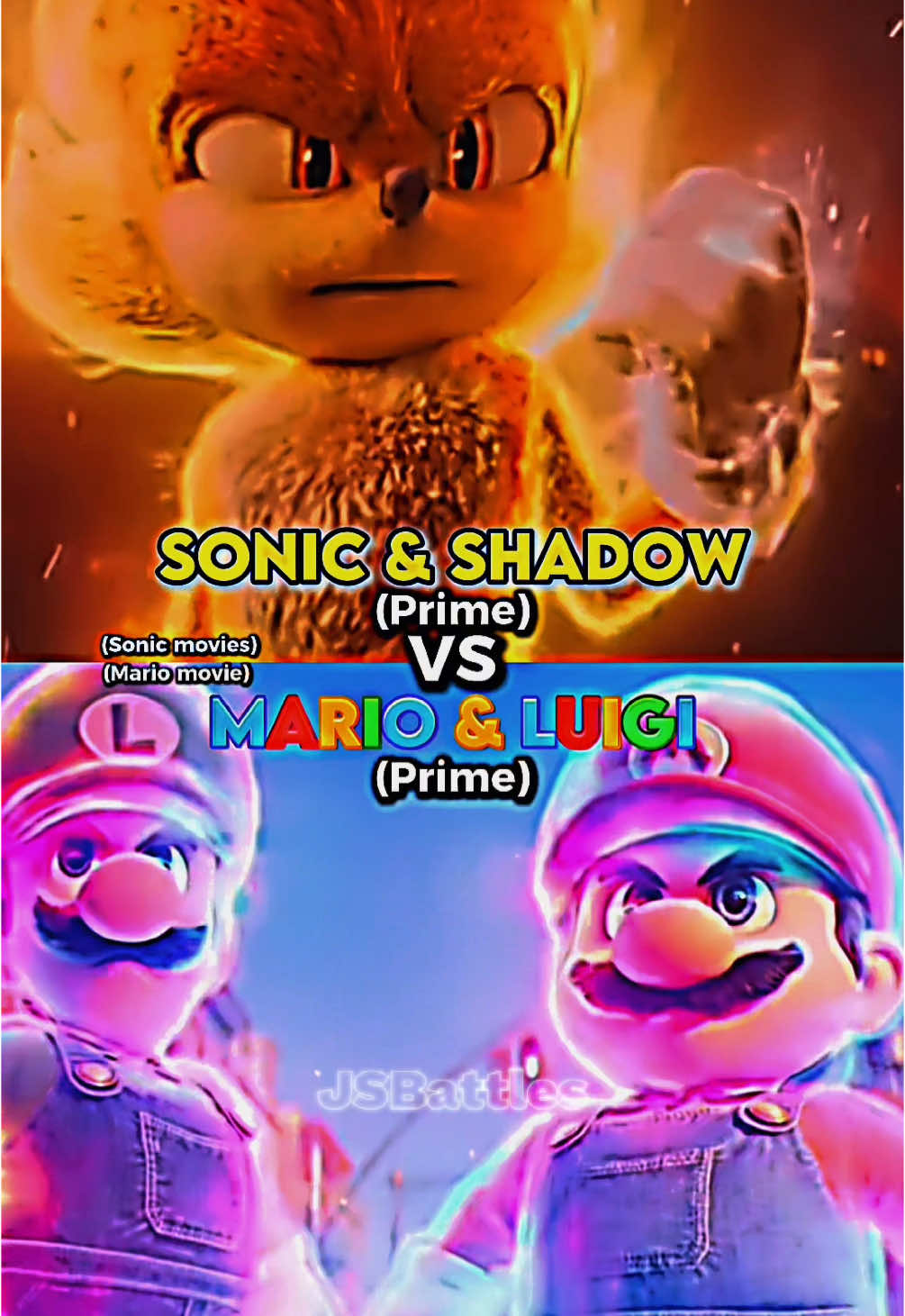 Super Sonic and Shadow vs Star Mario and Luigi #supersonic #supershadow #sonicthehedgehog #sonicmovie #sonic3 #shadowthehedgehog #supermariobros #supermario #starmario #luigi #mariomovie #edits #battle #fyp #fy #jsbattles 