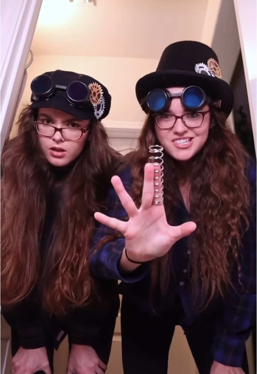 POV: the steampunk twins find you crying because they’re getting rid of TikTok 😭 (Thanks for letting us post cringe here for 5 years ♥️) #fyp 