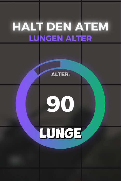 Wie alt ist deine Lunge? 🫁 Schaffst du diesen Lungen Alter-Test? Sag uns am Ende wie weit du es geschafft hast!😮‍💨💪#lungentest #breathtest #atemtest #challenge #fyp 