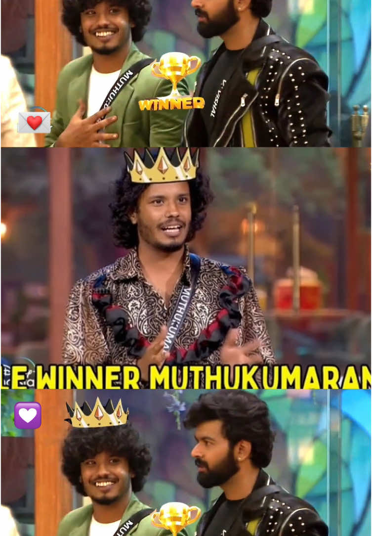 Bigg Boss Tamil Season 8 Muthukumaran Tittel Winner🥇| 2nd Runner Up Vj Vishal | Grand Finale | Today. #tamil #tamilnadu #tamilnews #tamiltrending #indianews #biggboss #biggboss8 #biggbosstamil #season8 #muthukumaran #win #winner #2nd #runner #vjvishal #vishal #grandfinal #today 