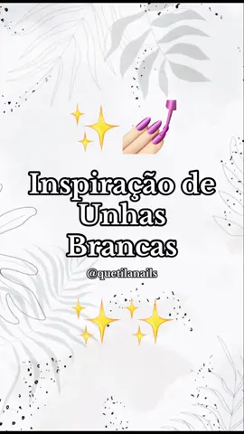 Inspiração de unhas brancas #inspiraçaodeunhas #unhasbrancas #whitenails #uñasdecoradas #nailsinspo #unhas #nails #unhasdelicadas #unhaslindas #unhasdecoradas 