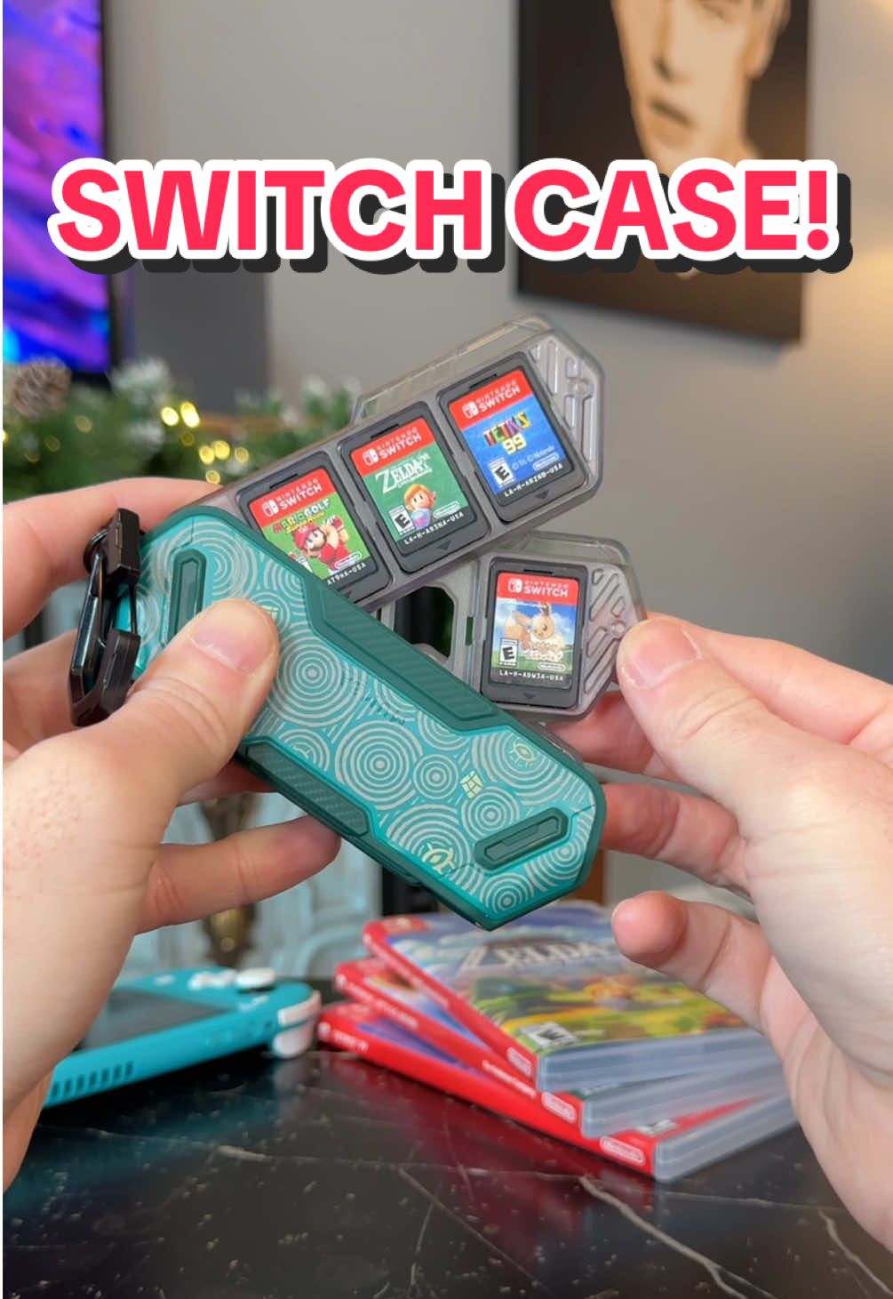 This Switch cartridge holder can hold 12 different games and keep them nice and protected! #switch #cartridge #gaming #videogames #gamer #games #videogame 