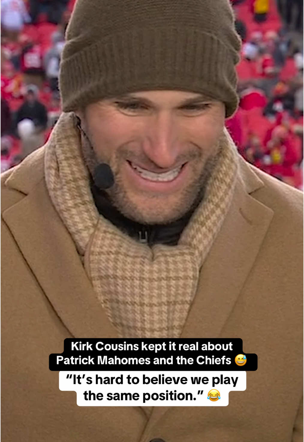 Kirk Cousins on Patrick Mahomes and the Chiefs 😅 #kansascitychiefs #patrickmahomes #chiefs #nfl #kirkcousins 