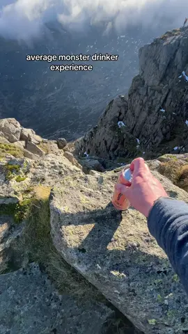 Popping a cheeky monster at the summit of Tryfan, life couldn’t get better #fyp #mountains #Outdoors #travel  #adventure #Hiking #naturephotography 