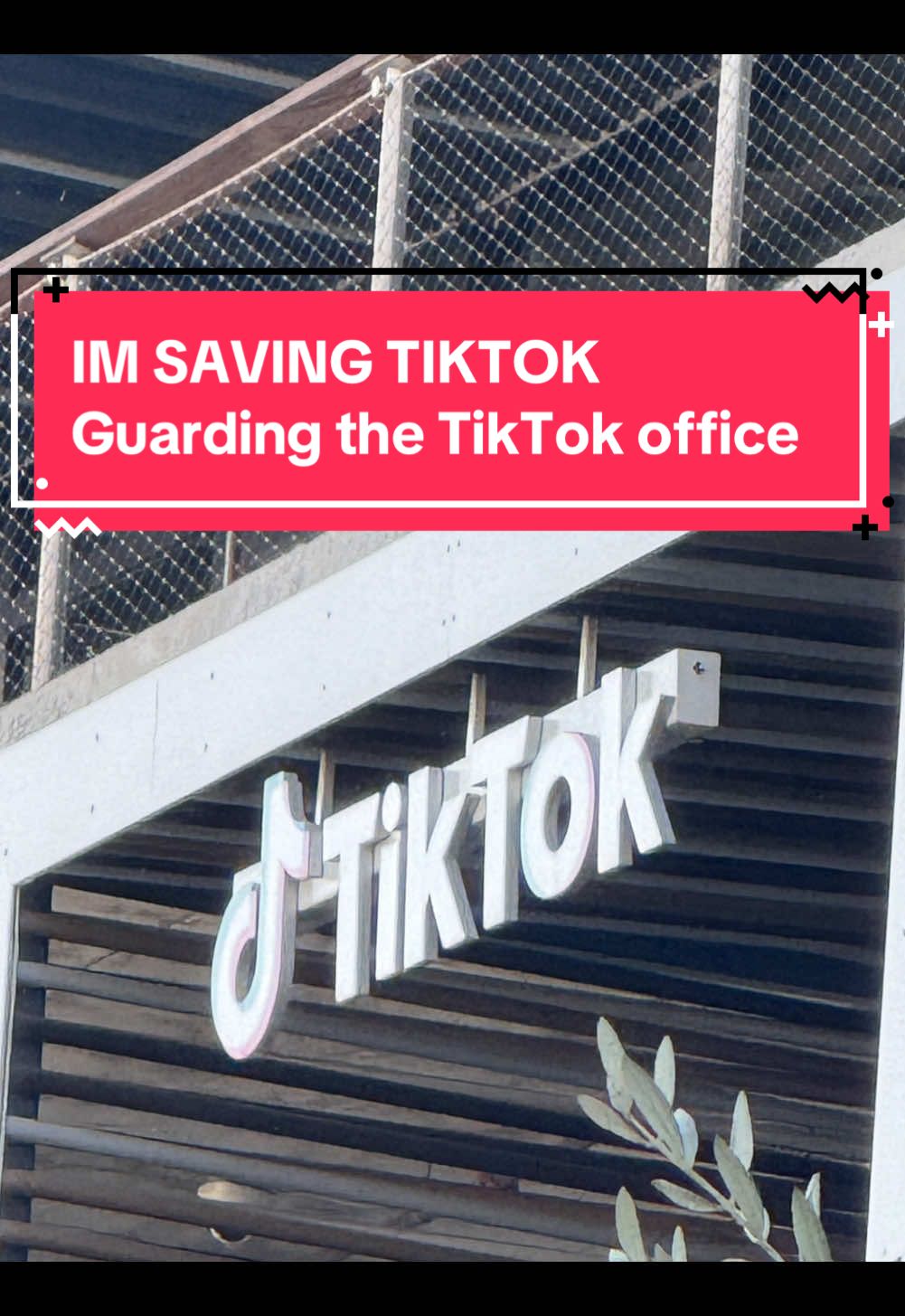 Defending the TikTok office!!! Nobody’s coming into shut down the servers today. Imma save TikTok #TikTok 