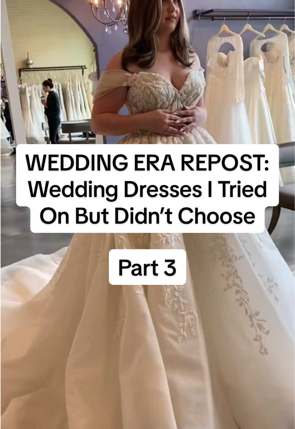 Repost || Wedding Dress Shopping Follow me on Instagram: iMirandaD  #diybride #weddingplanning #tiktokban #2025bride #2026bride #weddingtiktok #weddingdress #weddingdressshopping #weddingdresses #weddingdressinspo 