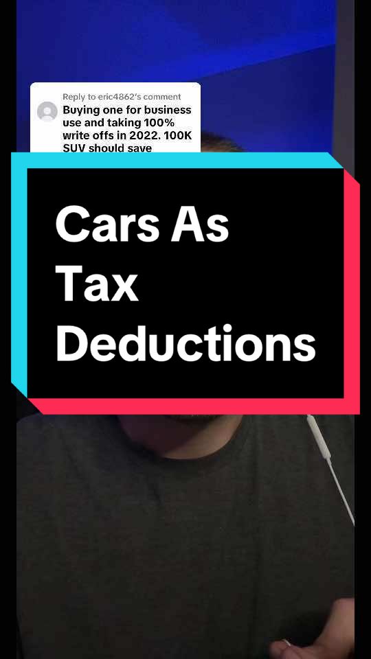 Replying to @eric4862 Cars should not be purchased for sake of a tax deduction 