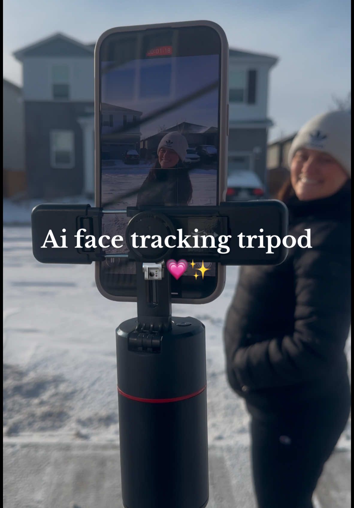 Ai face tracking tripod📹✨ #aifacetrackingtripod #creadoresdecontenido #selfiesticktripod #aifacetracking #autofacetrackingtripod #aiface #TikTokShop #tripodselfiestick 