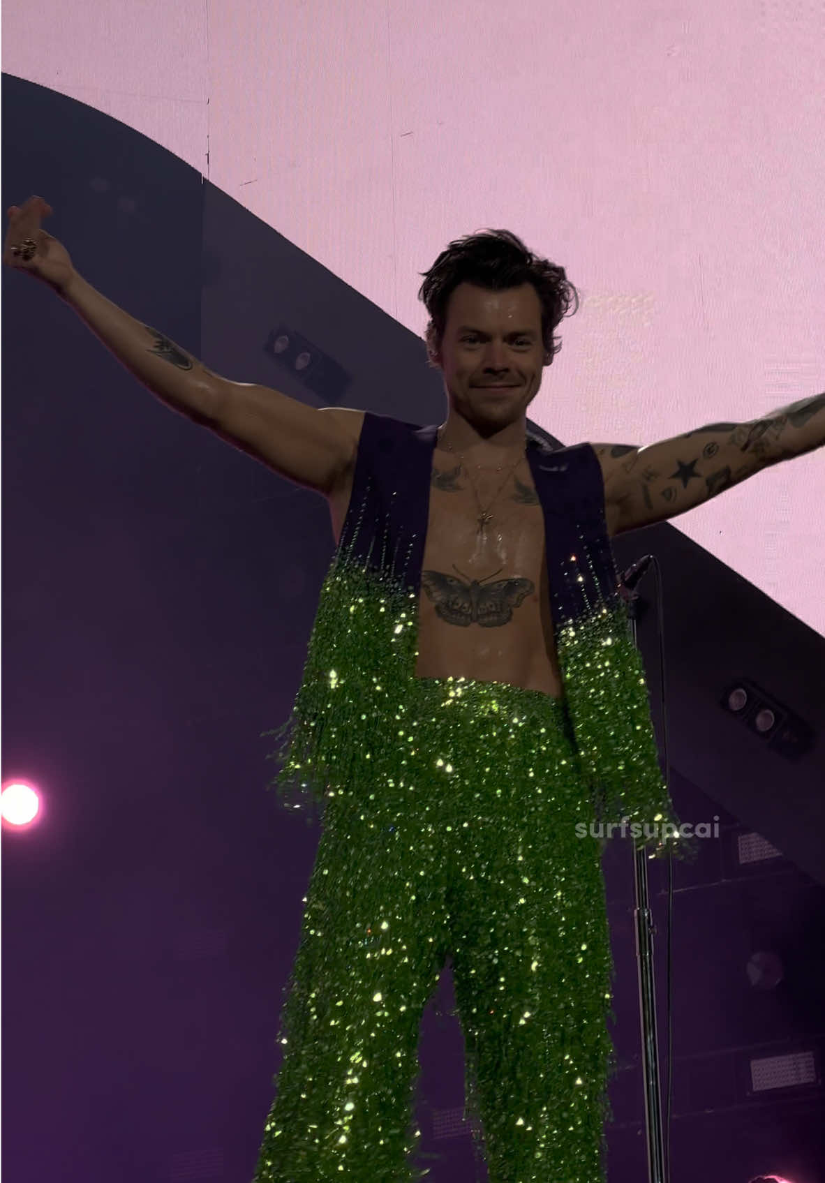 kiwi, you’ll always be famous.  #harrystyles #loveontour #harrystylesvids #fatherfigure #hs4 #fyp 