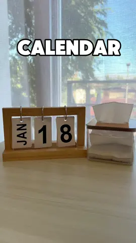 Aesthetic Wooden Calendar✨ #woodencalendar #woodencalendardesk #budolshopintiktok 